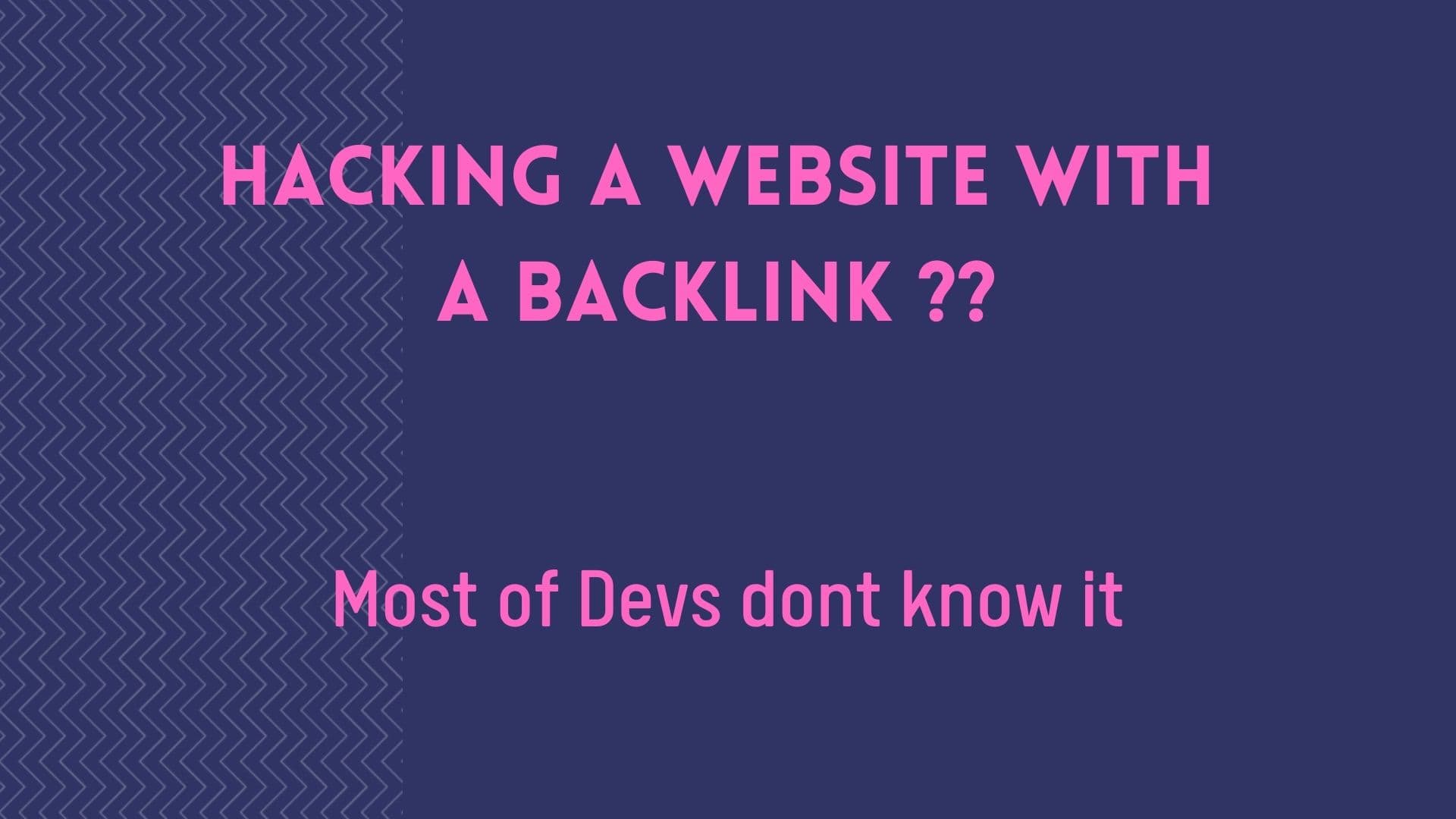 Hacking a Website with just a backlink
